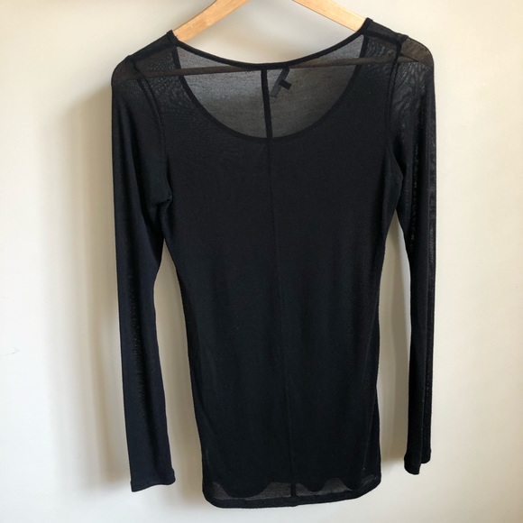 VINCE Black Long Sleeve Top Size Small - Picture 3 of 7